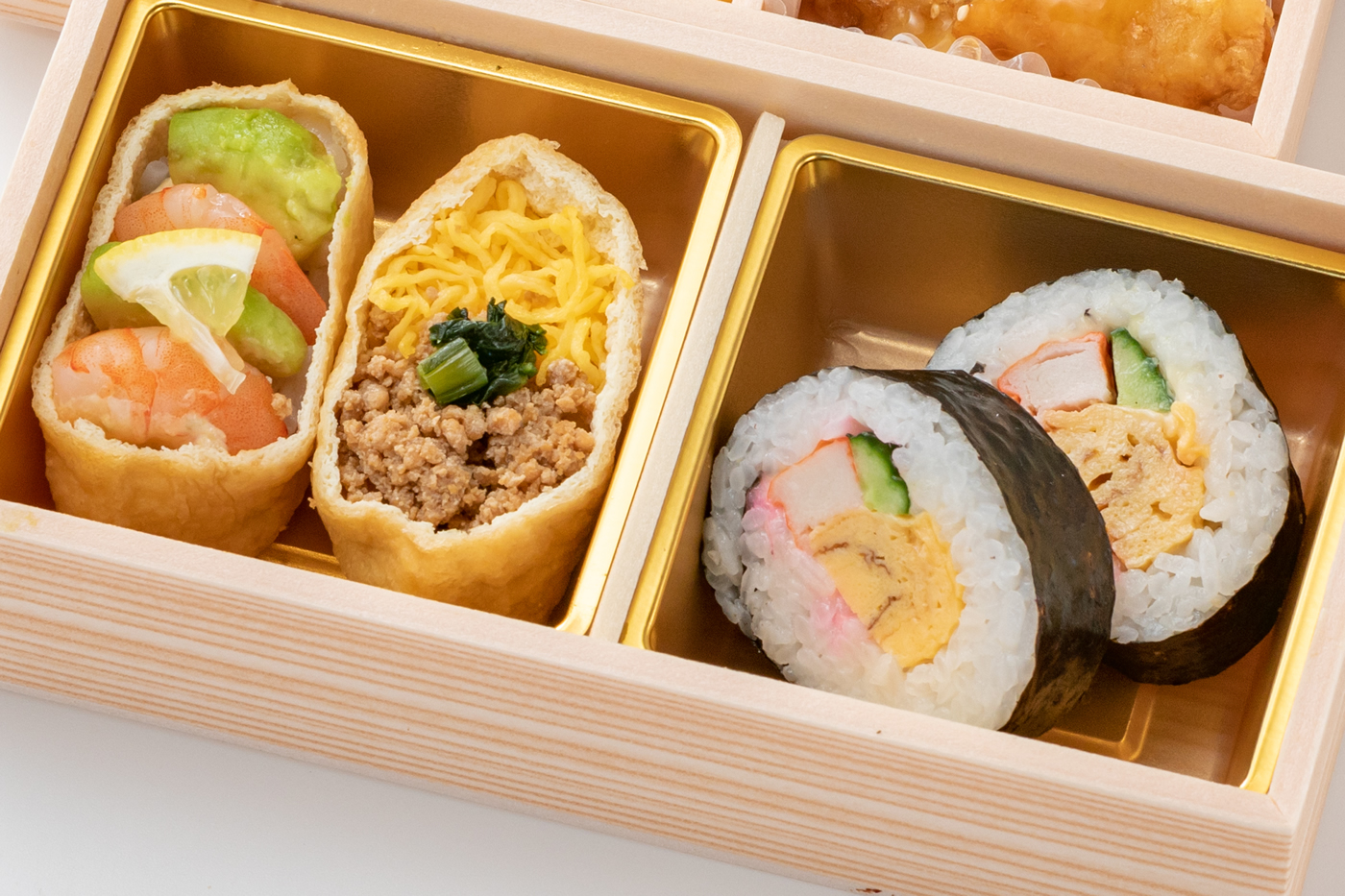 2段御膳・彩りいなり2種・巻きずし
